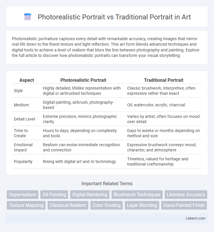 Traditional Portrait vs Photorealistic Portrait in Art - What is The Difference?
