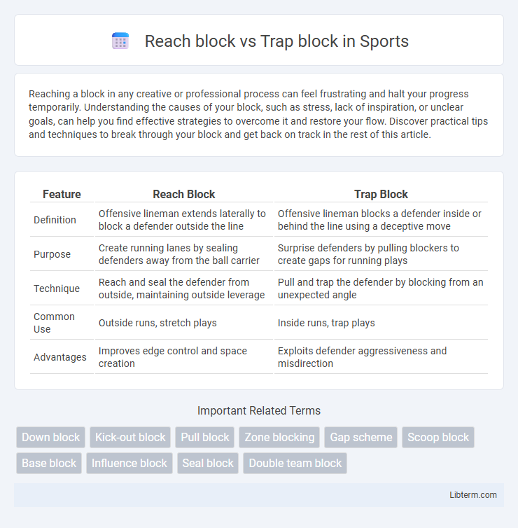 Trap block vs Reach block in Sports - What is The Difference?