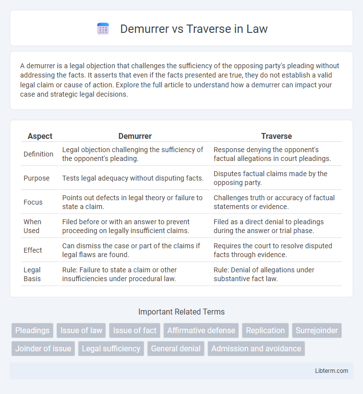 Traverse vs Demurrer in Law - What is The Difference?