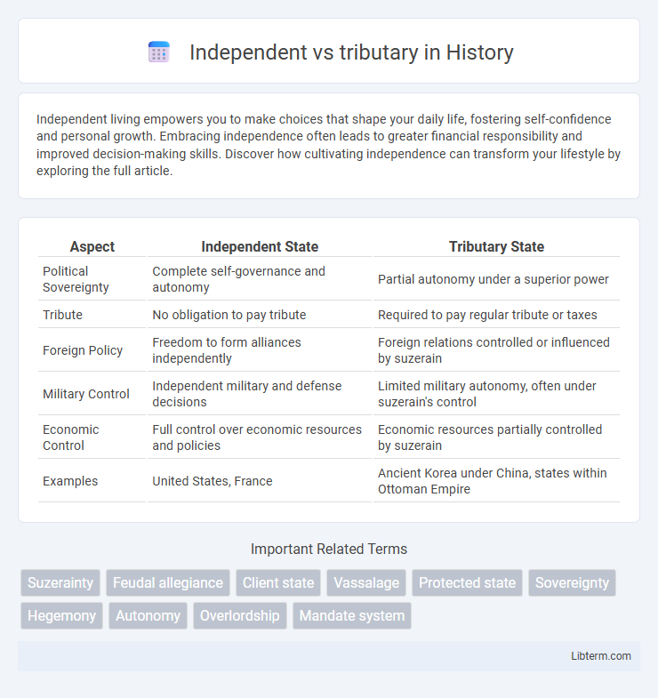 tributary vs Independent in History - What is The Difference?
