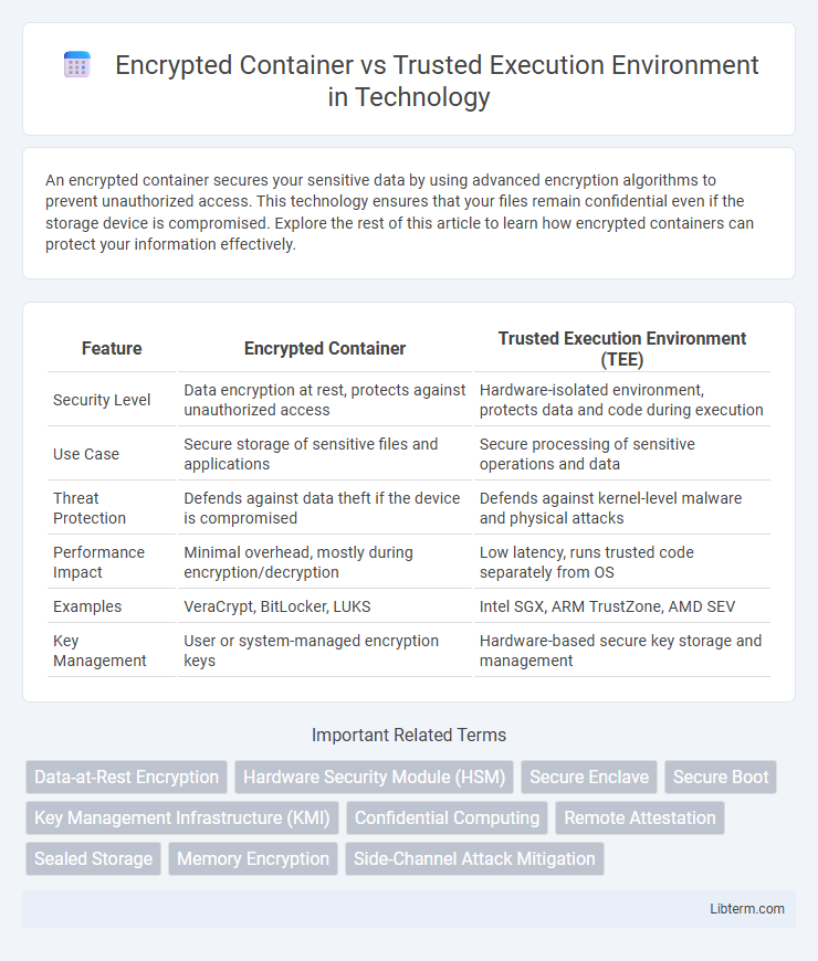 Trusted Execution Environment vs Encrypted Container in Technology - What is The Difference?