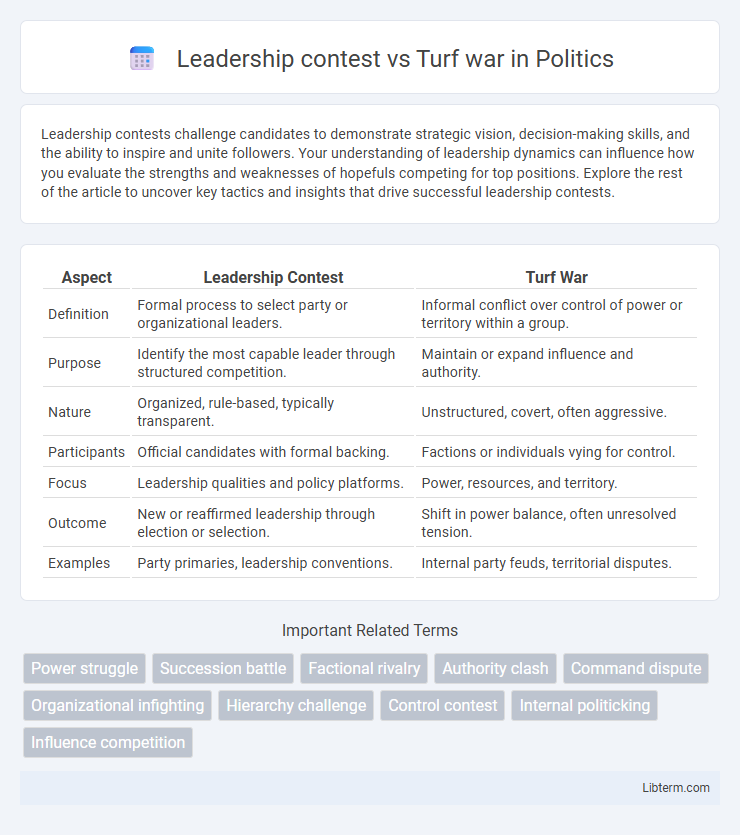 Turf war vs Leadership contest in Politics - What is The Difference?