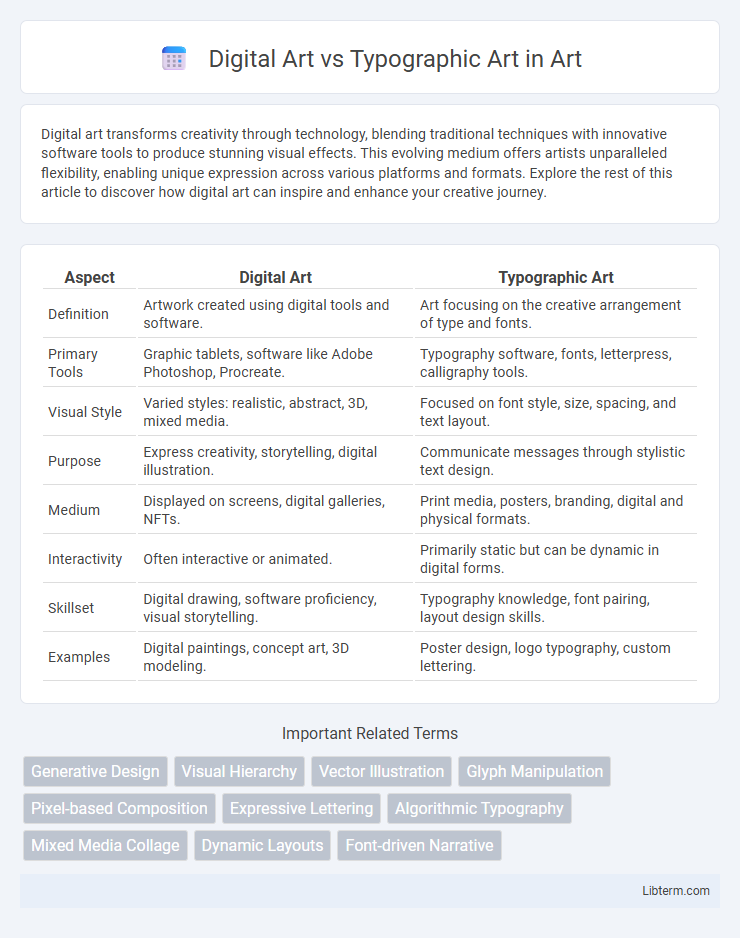 Typographic Art vs Digital Art in Art - What is The Difference?