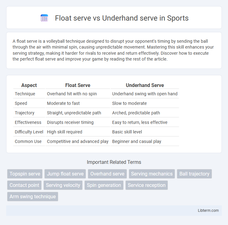 Underhand serve vs Float serve in Sports - What is The Difference?