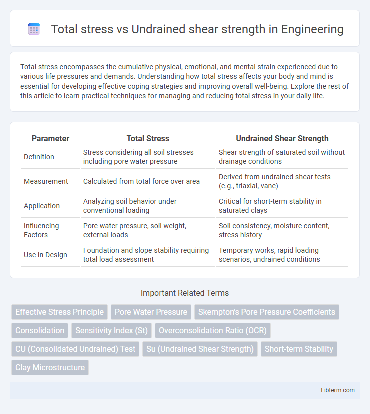 Undrained shear strength vs Total stress in Engineering - What is The Difference?
