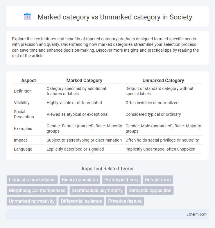 Unmarked category vs Marked category in Society - What is The Difference?