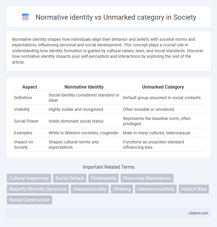 Unmarked category vs Normative identity in Society - What is The Difference?