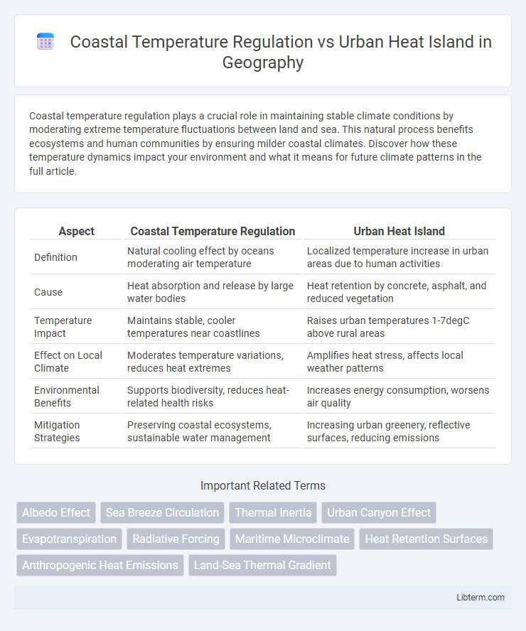 Urban Heat Island vs Coastal Temperature Regulation in Geography - What is The Difference?