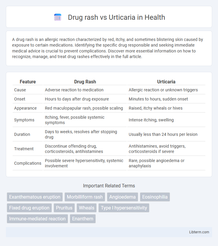 Urticaria vs Drug rash in Health - What is The Difference?