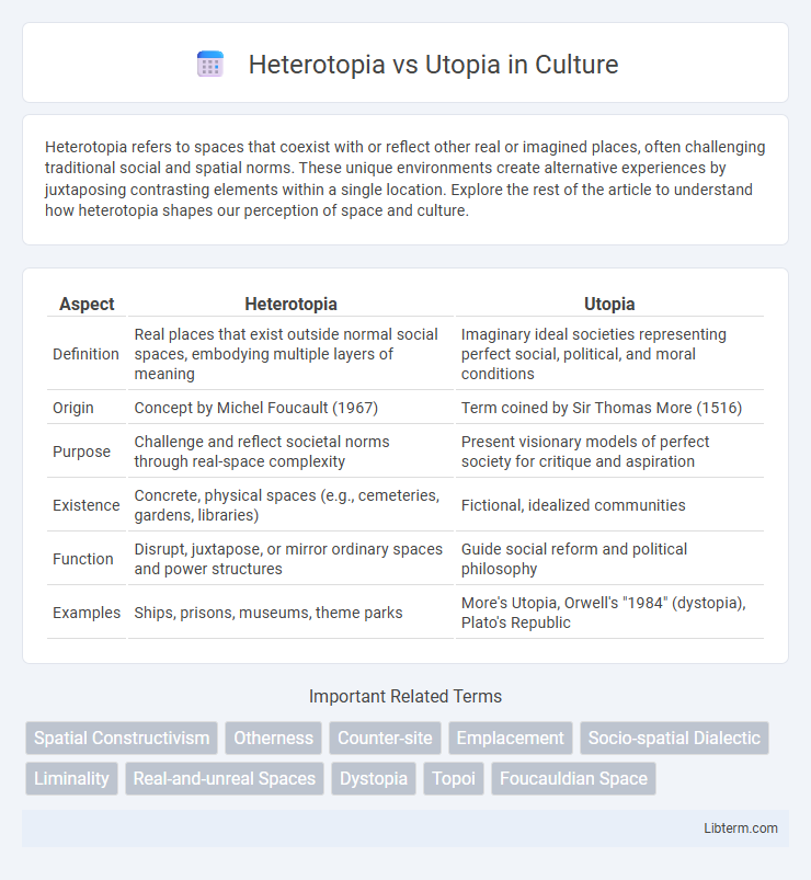 Utopia vs Heterotopia in Culture - What is The Difference?