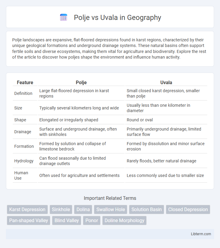 Uvala vs Polje in Geography - What is The Difference?