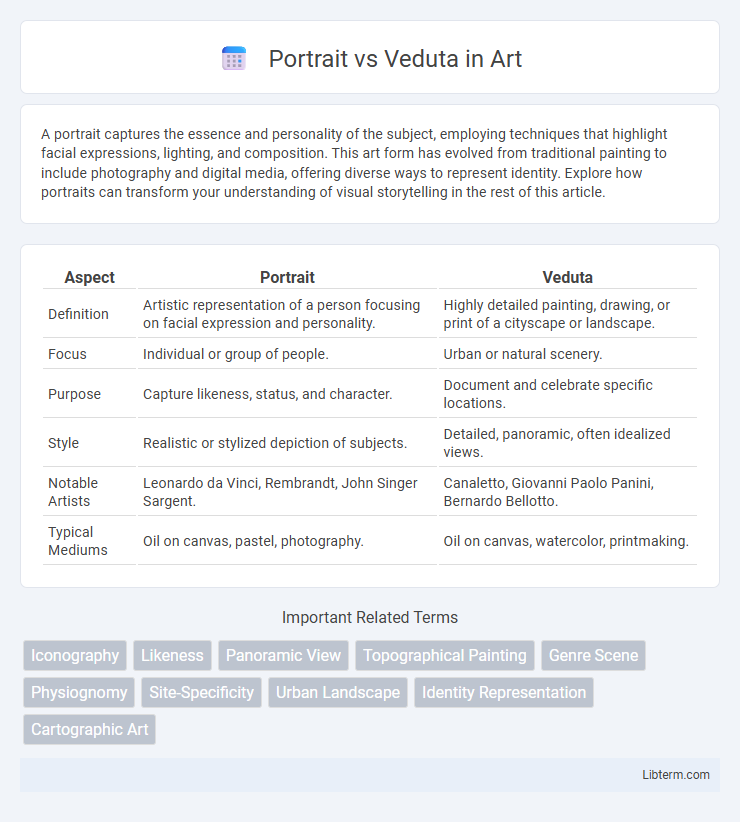 Veduta vs Portrait in Art - What is The Difference?