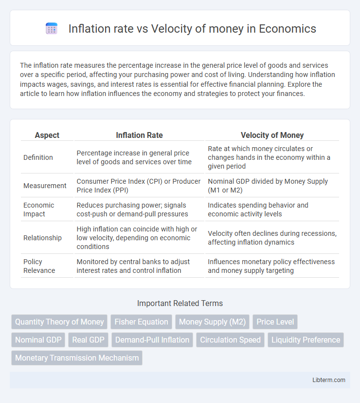 Velocity of money vs Inflation rate in Economics - What is The Difference?