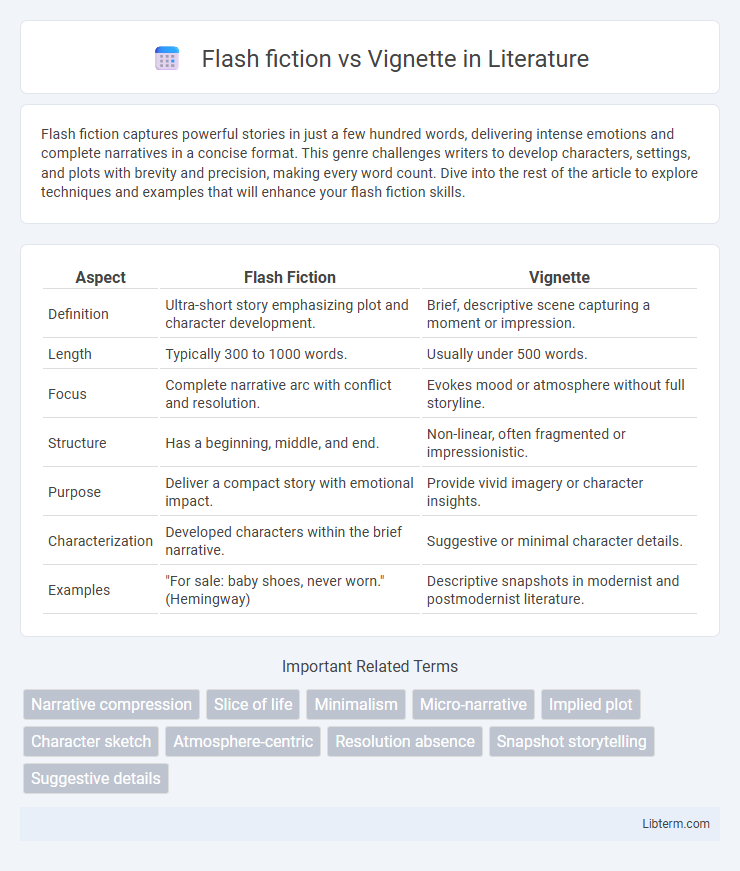 Vignette vs Flash fiction in Literature - What is The Difference?