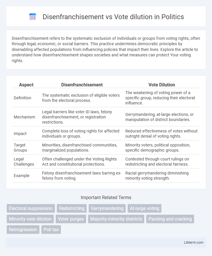 Vote dilution vs Disenfranchisement in Politics - What is The Difference?