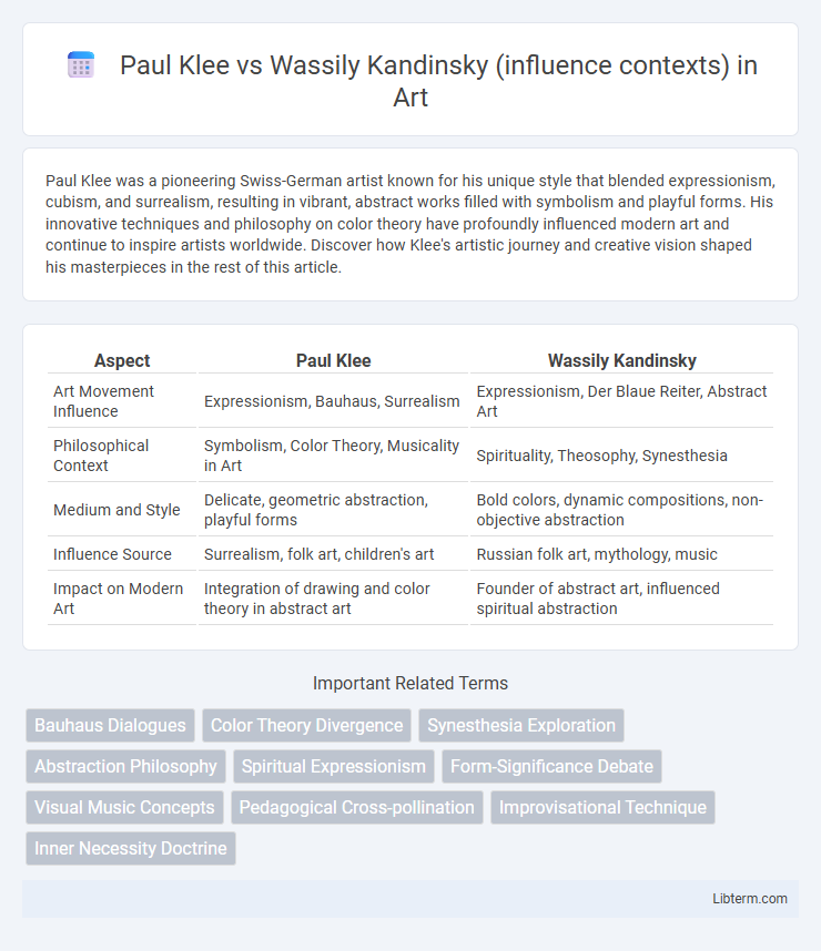 Wassily Kandinsky (influence contexts) vs Paul Klee in Art - What is The Difference?