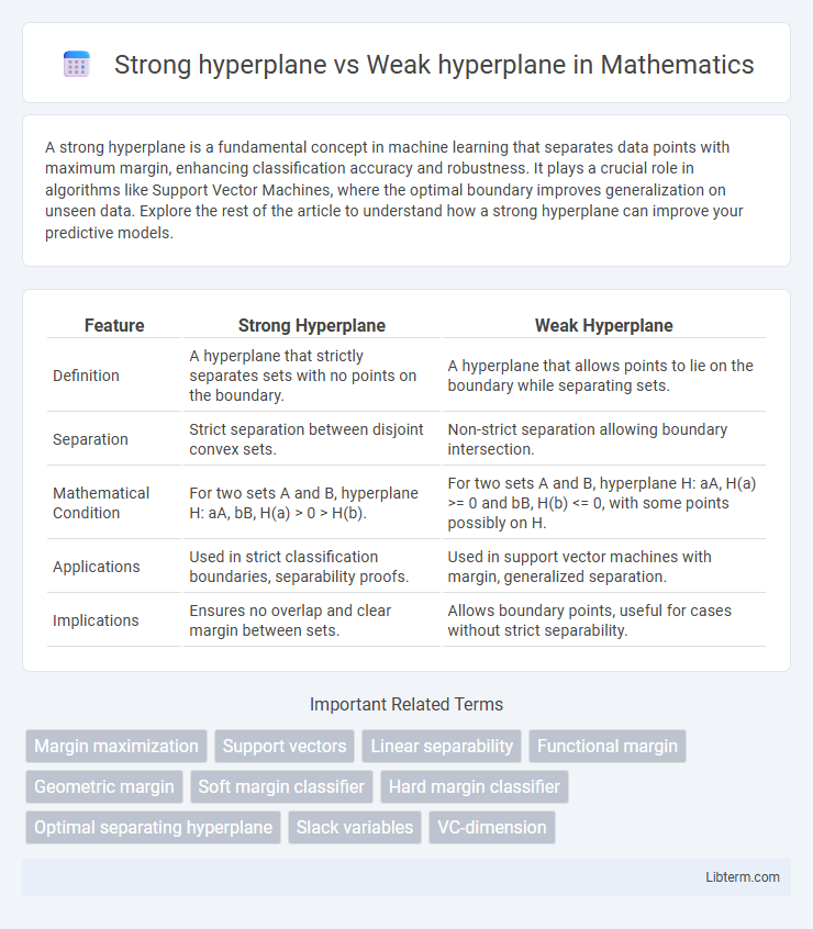 Weak hyperplane vs Strong hyperplane in Mathematics - What is The Difference?