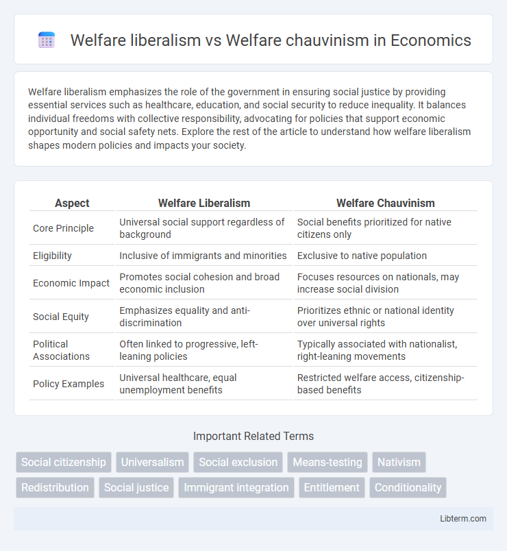 Welfare chauvinism vs Welfare liberalism in Economics - What is The Difference?