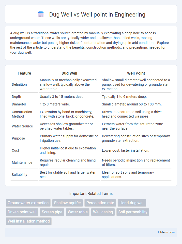 Well point vs Dug Well in Engineering - What is The Difference?