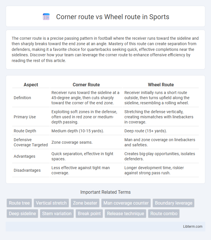 Wheel route vs Corner route in Sports - What is The Difference?