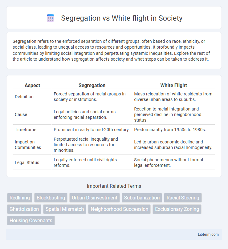White flight vs Segregation in Society - What is The Difference?