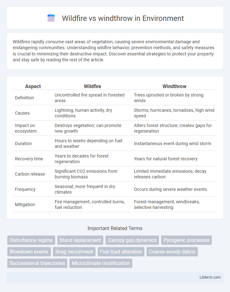 windthrow vs Wildfire in Environment - What is The Difference?