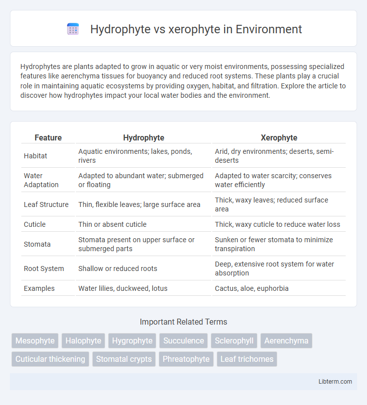 xerophyte vs Hydrophyte in Environment - What is The Difference?
