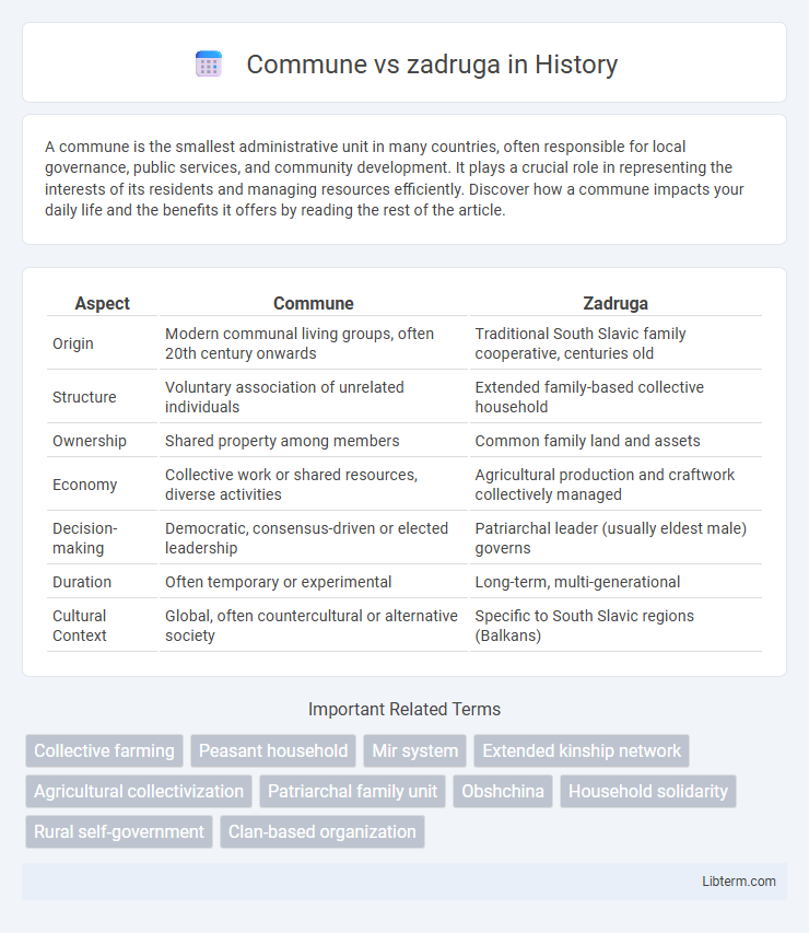 zadruga vs Commune in History - What is The Difference?