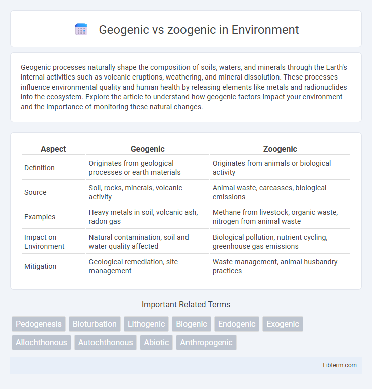 zoogenic vs Geogenic in Environment - What is The Difference?