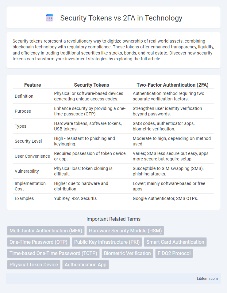 2FA vs Security Tokens in Technology - What is The Difference?