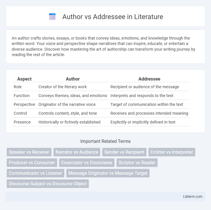 Addressee vs Author in Literature - What is The Difference?