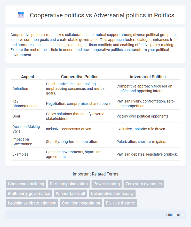 Adversarial politics vs Cooperative politics in Politics - What is The Difference?
