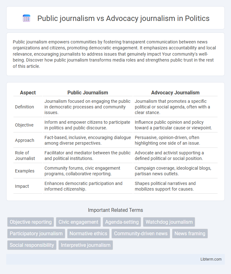 Advocacy journalism vs Public journalism in Politics - What is The Difference?