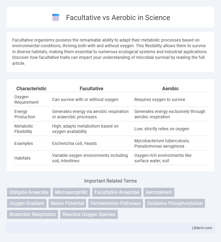 Aerobic vs Facultative in Science - What is The Difference?