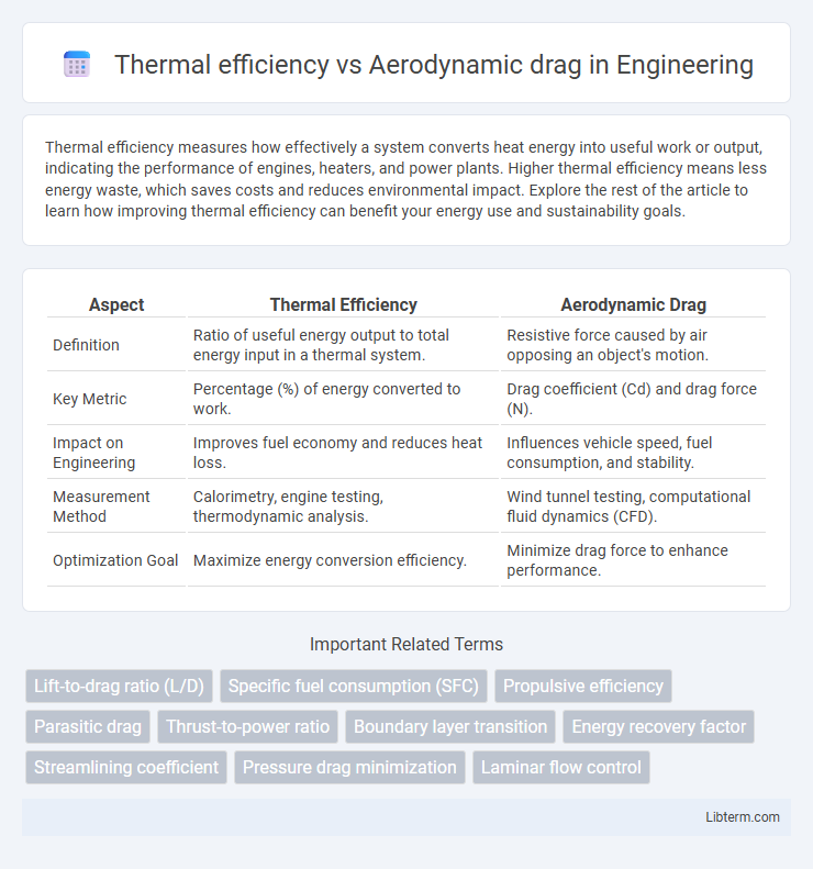 Aerodynamic drag vs Thermal efficiency in Engineering - What is The Difference?