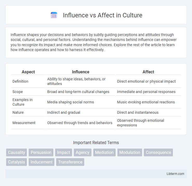 Affect vs Influence in Culture - What is The Difference?