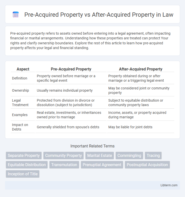 After-Acquired Property vs Pre-Acquired Property in Law - What is The Difference?
