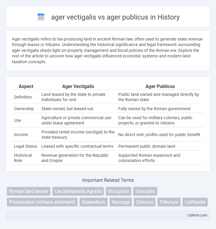 ager publicus vs ager vectigalis in History - What is The Difference?