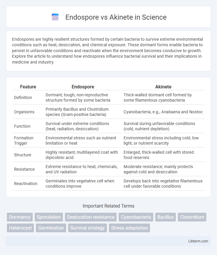 Akinete vs Endospore in Science - What is The Difference?