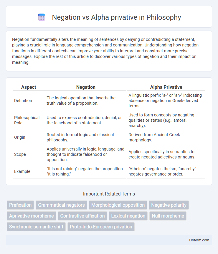 Alpha privative vs Negation in Philosophy - What is The Difference?