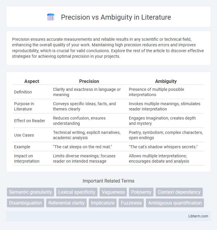 Ambiguity vs Precision in Literature - What is The Difference?
