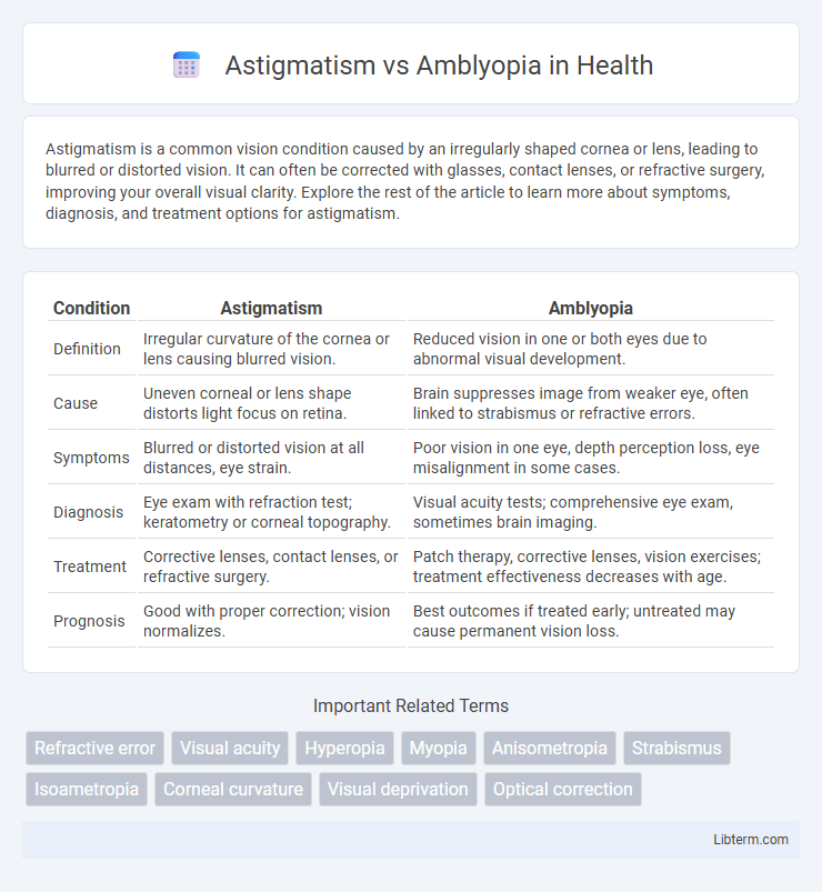 Amblyopia vs Astigmatism in Health - What is The Difference?
