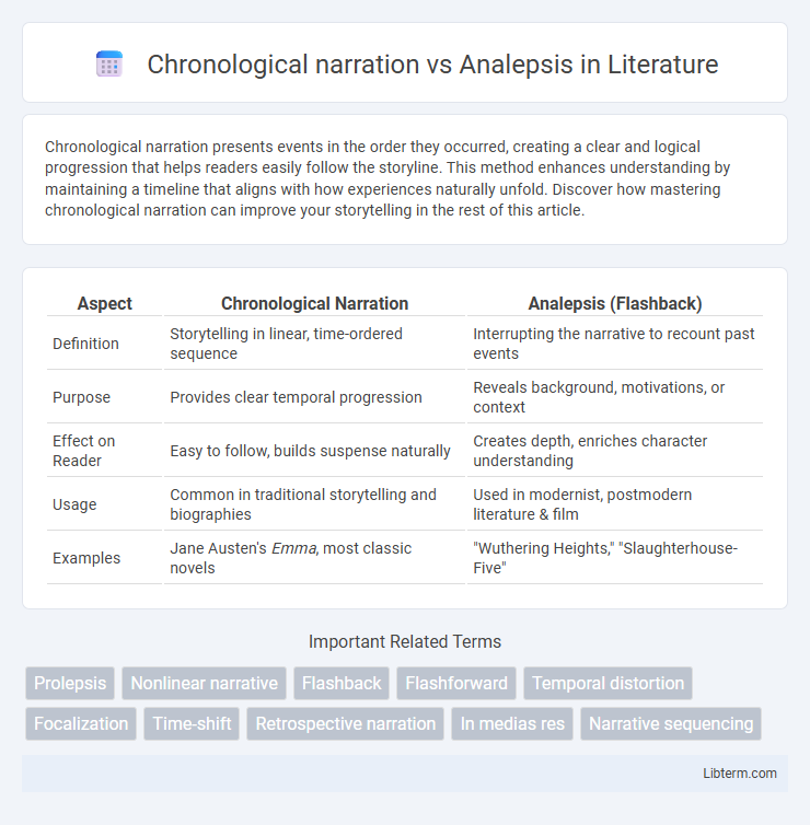 Analepsis vs Chronological narration in Literature - What is The Difference?