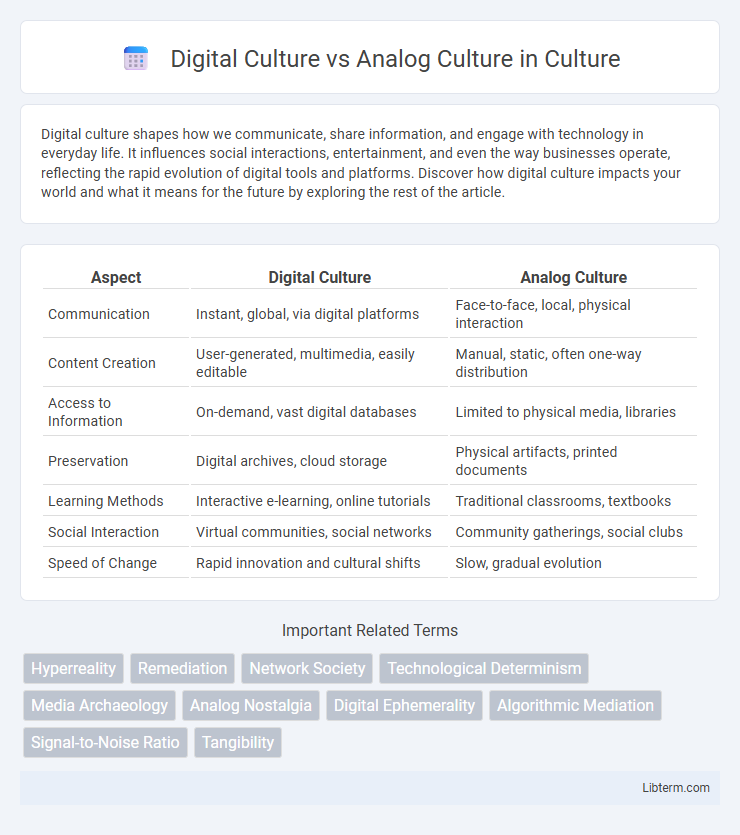 Analog Culture vs Digital Culture in Culture - What is The Difference?