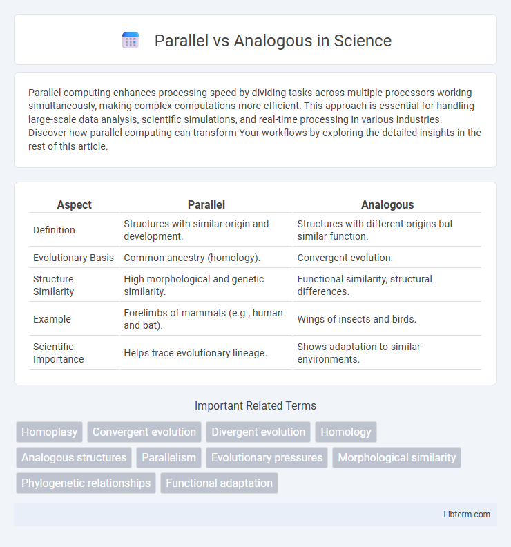 Analogous vs Parallel in Science - What is The Difference?
