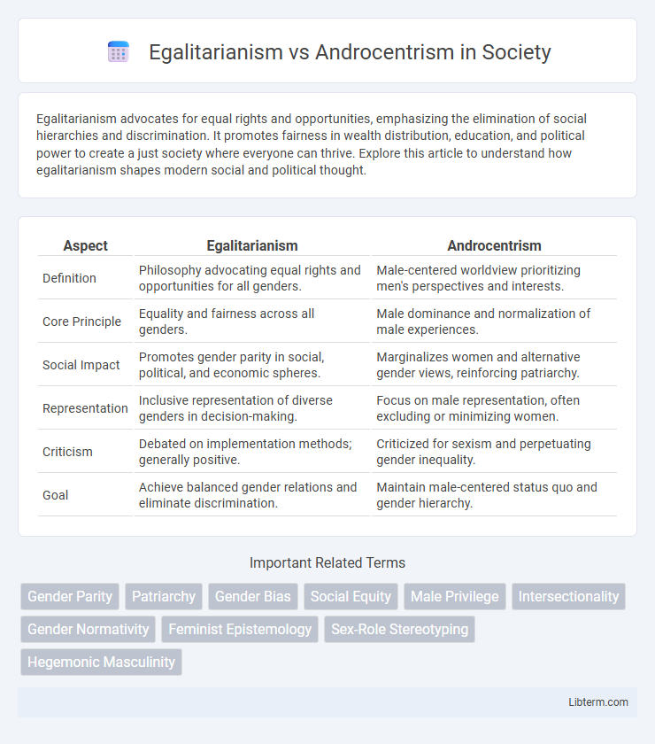 Androcentrism vs Egalitarianism in Society - What is The Difference?