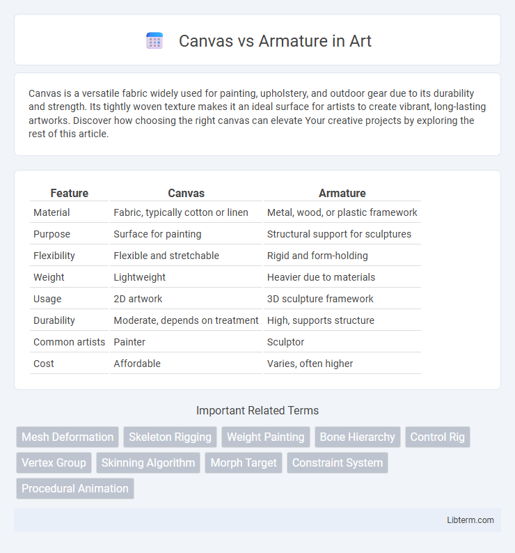 Armature vs Canvas in Art - What is The Difference?