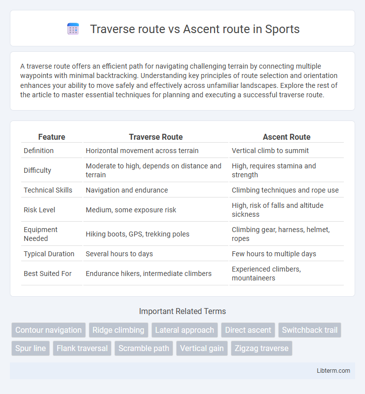 Ascent route vs Traverse route in Sports - What is The Difference?