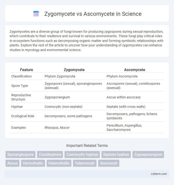 Ascomycete vs Zygomycete in Science - What is The Difference?