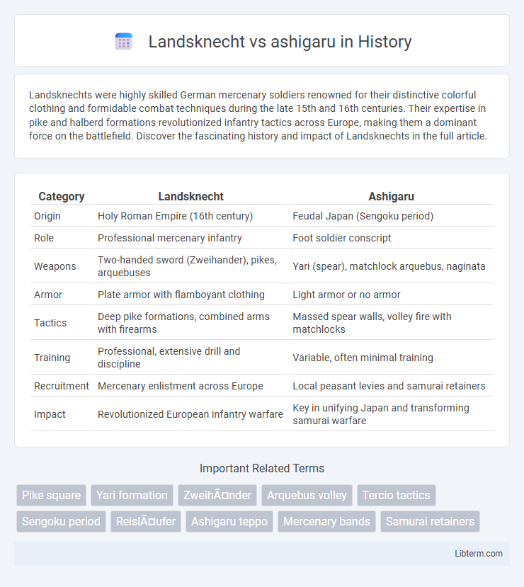 ashigaru vs Landsknecht in History - What is The Difference?